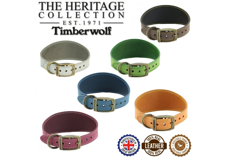 Timberwolf Leather Whippet Collar