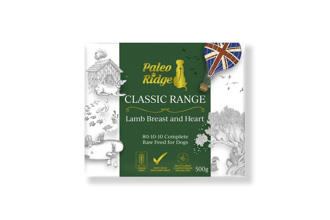 Classic Lamb Breast & Heart 500g - Paleo Ridge