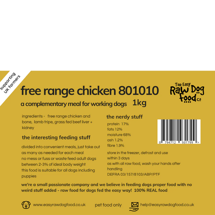 Chicken 80/10/10 - Easy Raw Dog Food Co.