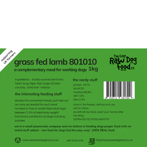 Lamb 80/10/10 - Easy Raw Dog Food Co.