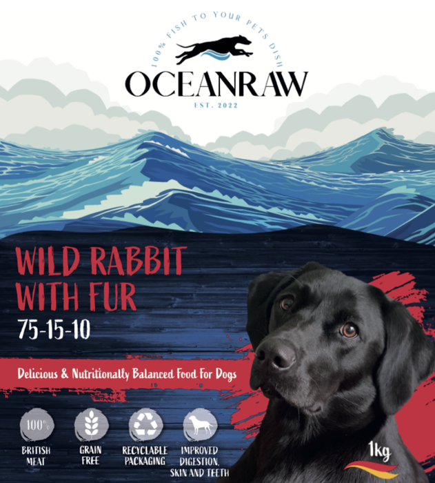 Wild Rabbit with Fur - Ocean Raw