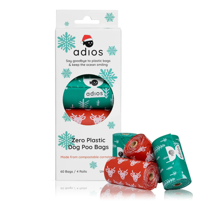 Christmas Compostable Poo Bags - Adios Plastic