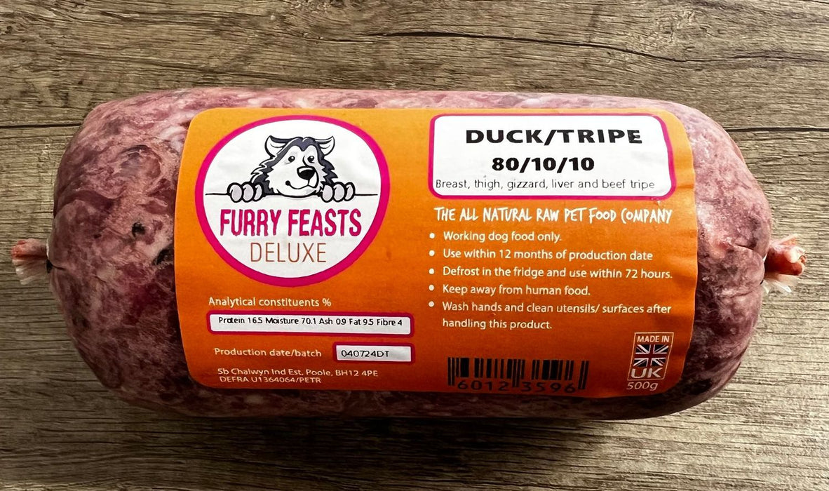 Deluxe Duck/Tripe 80-10-10 - Furry Feasts