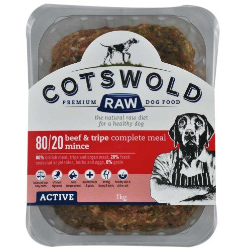 Beef & Tripe Mince 80/20 Active - Cotswold Raw