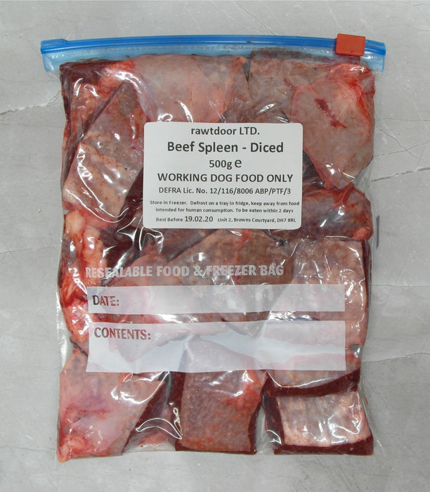 Beef Spleen Diced - Rawtdoor