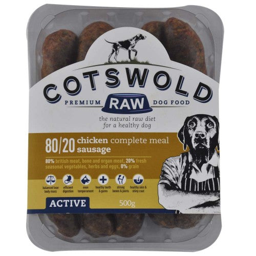 Chicken Sausages 80/20 Active - Cotswold Raw