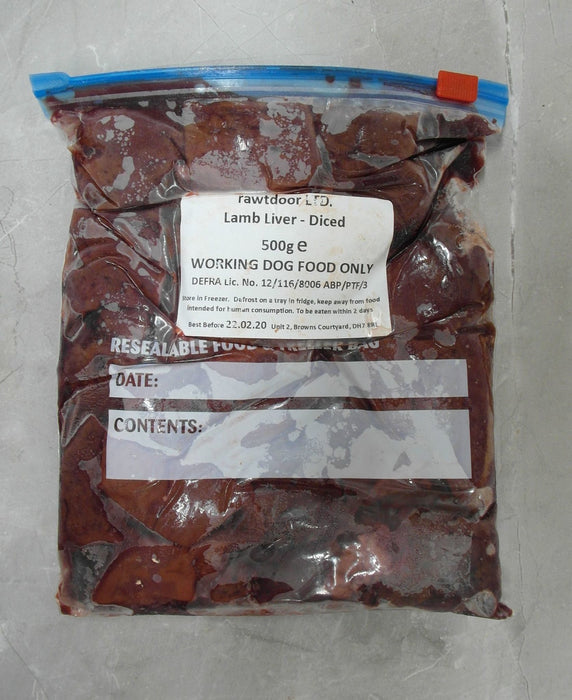Lamb Liver Diced - Rawtdoor