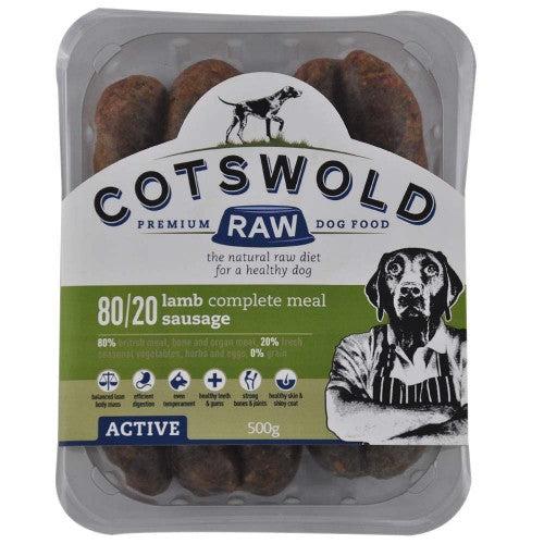 Lamb Sausages 80/20 Active - Cotswold Raw
